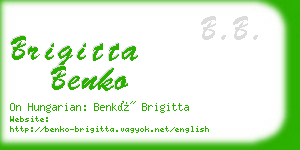 brigitta benko business card